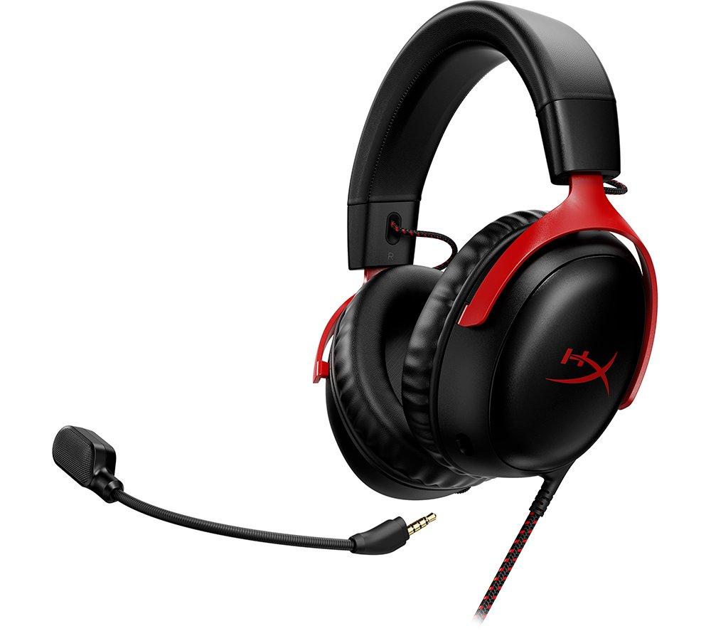 HYPERX Cloud III Gaming Headset - Black & Red, Black,Red