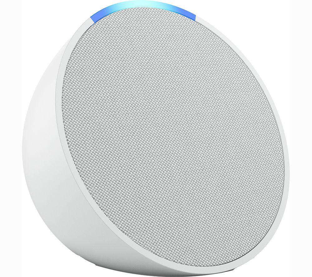 Image of AMAZON Echo Pop (1st Gen) Smart Speaker with Alexa - Glacier White, White