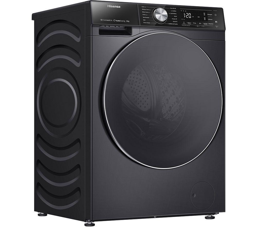 HISENSE 5S Series Auto Dosing WF5S1245BB WiFi-enabled 12 kg 1400 Spin Washing Machine - Black image number 2 of 10