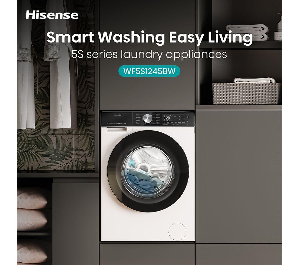 HISENSE 5S Series Auto Dosing WF5S1245BW WiFi-enabled 12 kg 1400 Spin Washing Machine - White image number 5 of 14