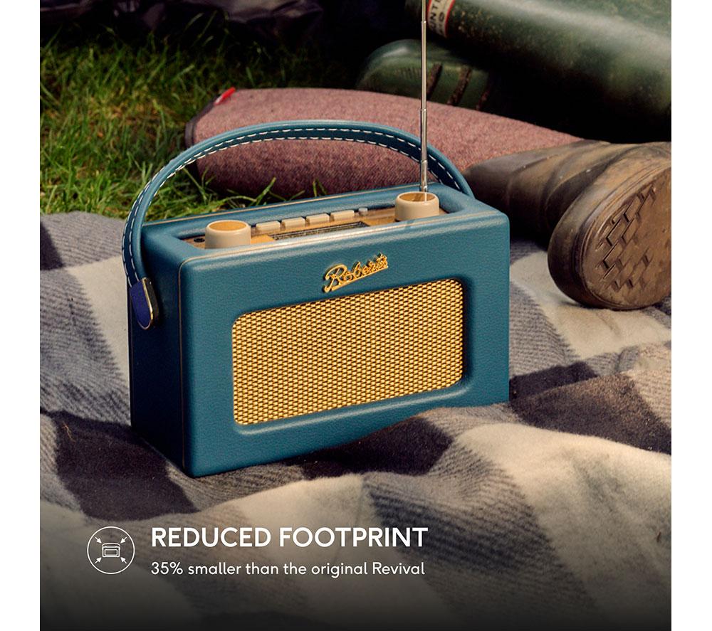 ROBERTS Revival Uno BT Portable DAB+/FM Retro Bluetooth Radio - Teal Blue image number 6 of 8