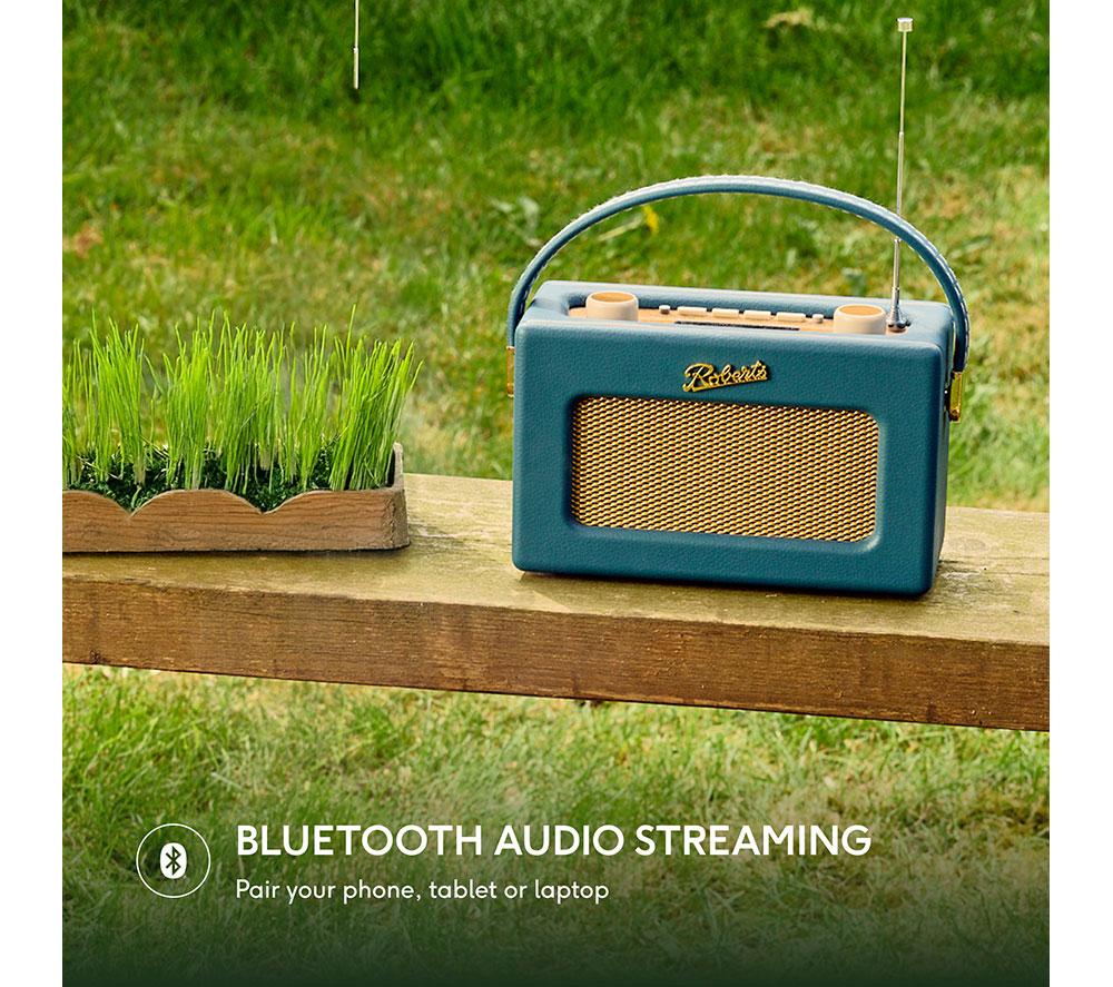 ROBERTS Revival Uno BT Portable DAB+/FM Retro Bluetooth Radio - Teal Blue image number 7 of 8