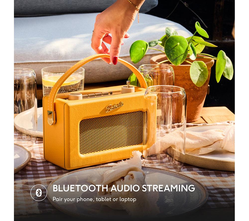 ROBERTS Revival Uno BT Portable DAB+/FM Retro Bluetooth Radio - Sunburst Yellow image number 7 of 9