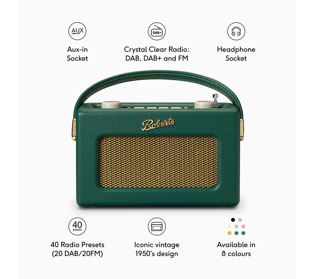 ROBERTS Revival Uno BT Portable DAB+/FM Retro Bluetooth Radio - Sunburst Yellow image number 9 of 9
