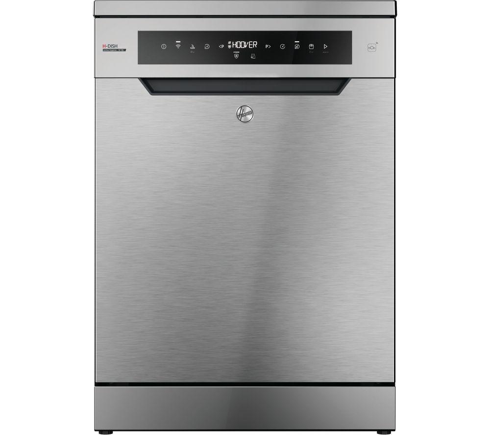 HOOVER H-Dish 700 H6F6B4S1PXUK-80 Full-size WiFi-enabled Dishwasher – Grey, Stainless Steel