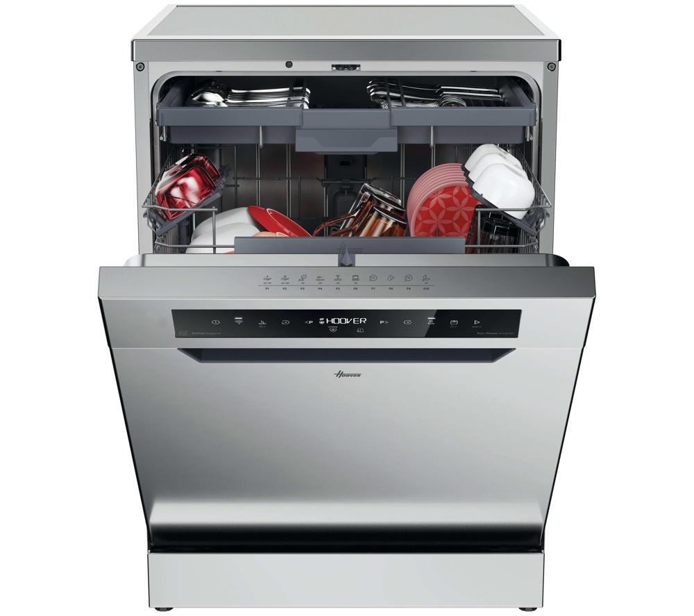 HOOVER H-Dish 600 H6F6B4S1PXUK-80 Full-size WiFi-enabled Dishwasher - Stainless Steel image number 2 of 19