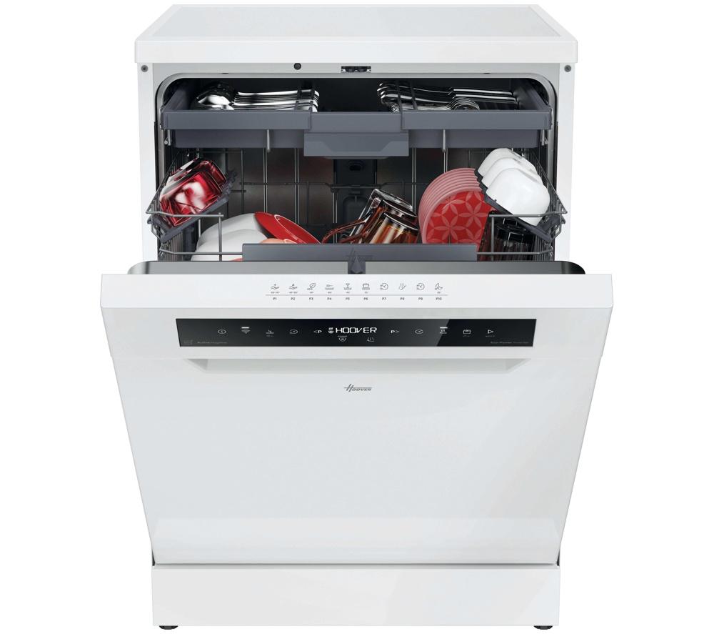 HOOVER H-Dish 600 H6F 6B4S1PWUK-80 Full-size WiFi-enabled Dishwasher - White image number 2 of 16