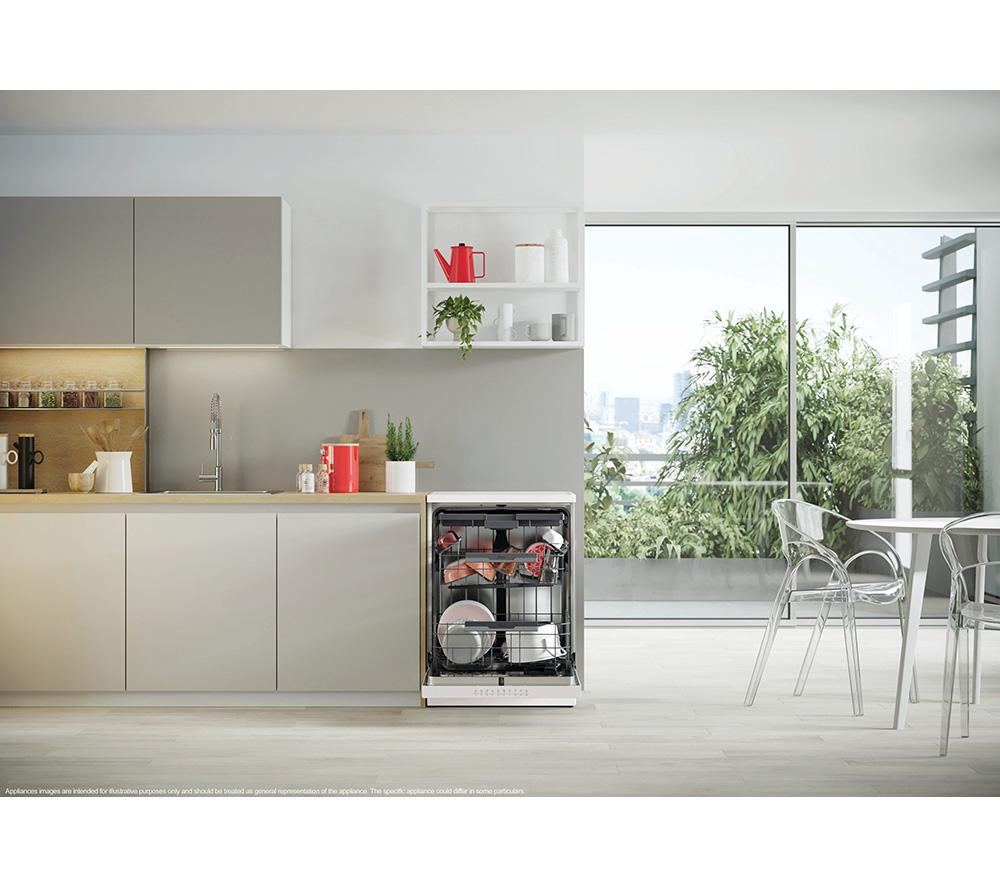 HOOVER H-Dish 600 H6F 6B4S1PWUK-80 Full-size WiFi-enabled Dishwasher - White image number 14 of 16