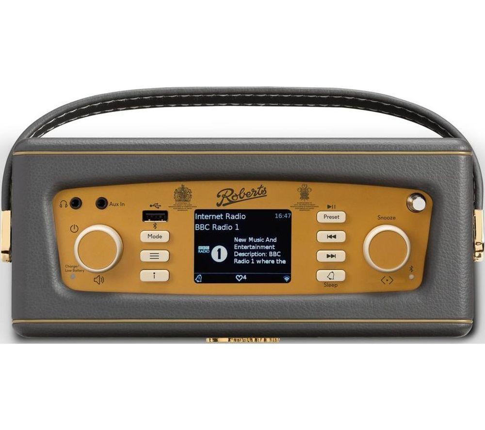 ROBERTS Revival iStream 3L Portable DAB+/FM Retro Smart Bluetooth Radio - Charcoal Grey image number 4 of 4