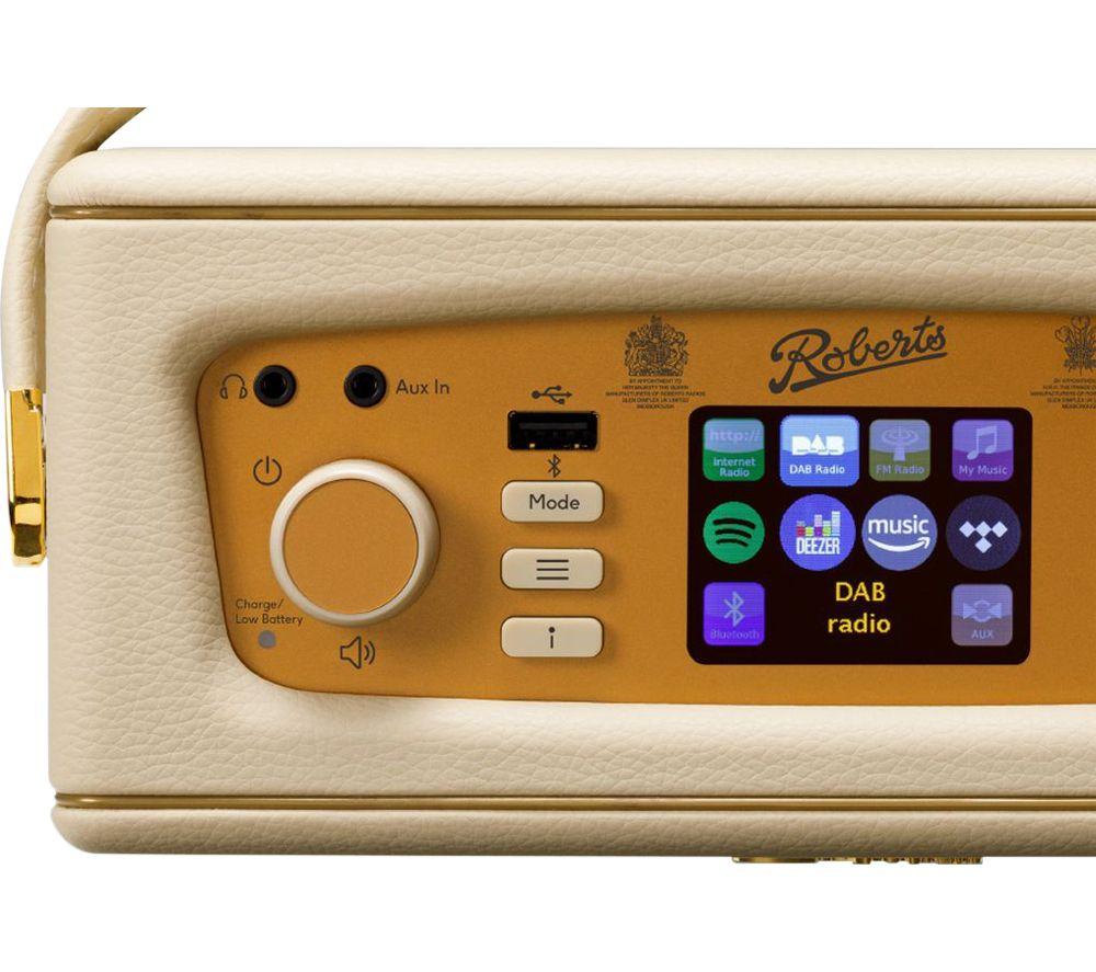 ROBERTS Revival iStream 3L Portable DAB+/FM Retro Smart Bluetooth Radio - Pastel Cream image number 3 of 3