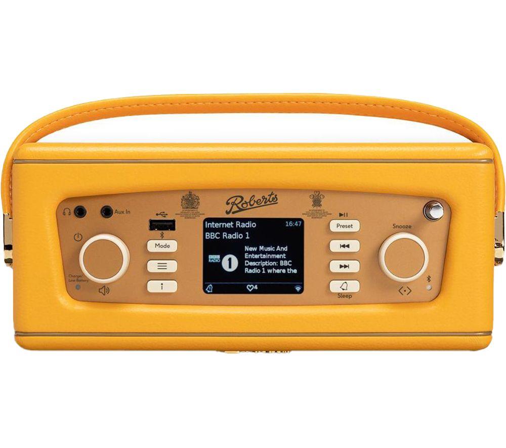ROBERTS Revival iStream 3L Portable DAB+/FM Retro Smart Bluetooth Radio - Sunburst Yellow image number 4 of 5