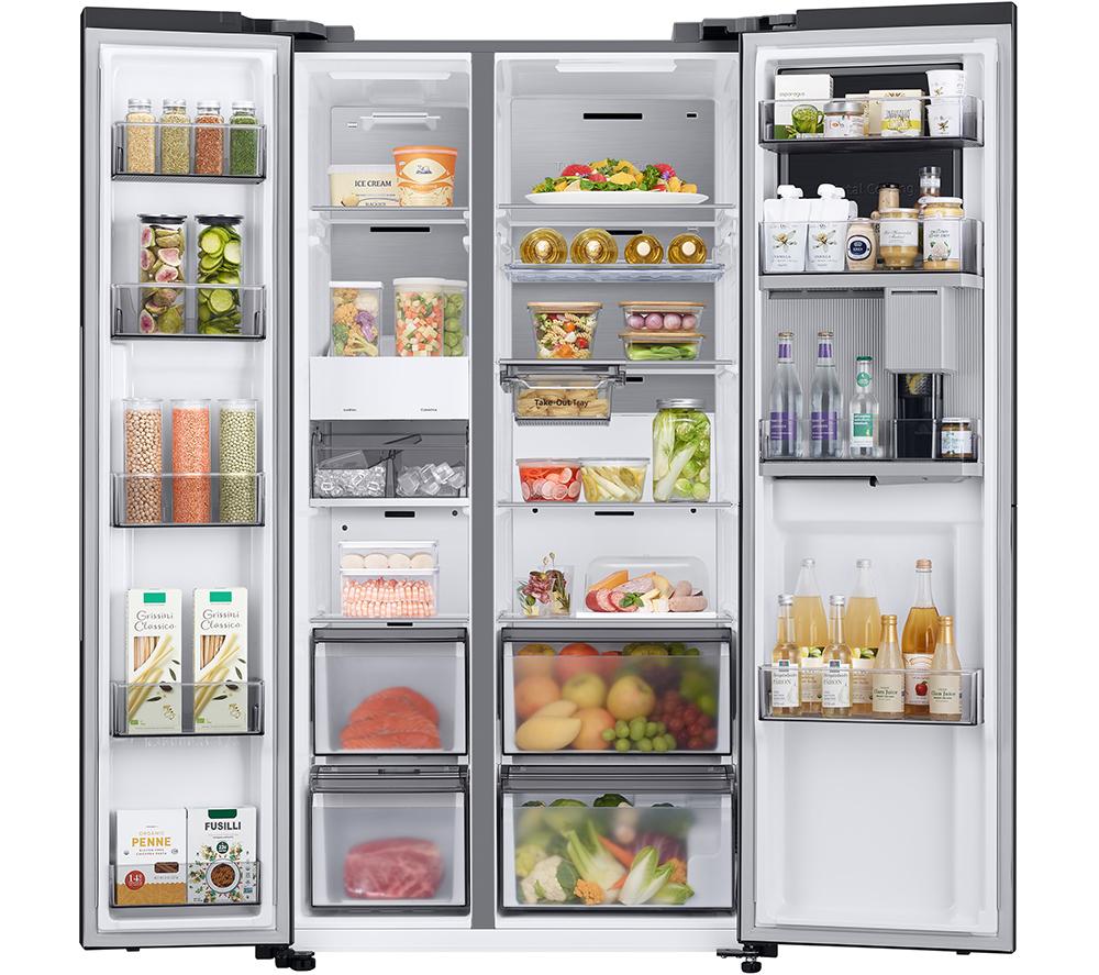 SAMSUNG Series 9 Beverage Center RH69CG895DB1EU Smart American-Style Fridge Freezer - Black image number 3 of 12