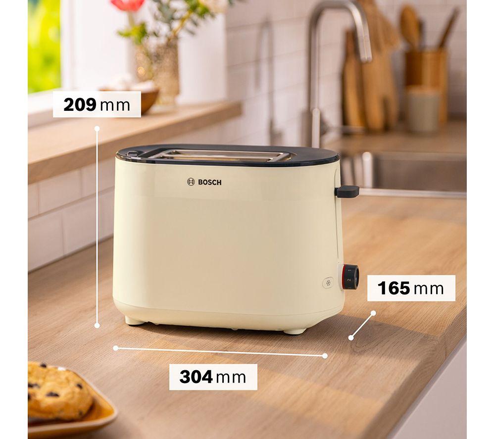 BOSCH MyMoments TAT2M127GB 2-Slice Toaster - Cream image number 8 of 10