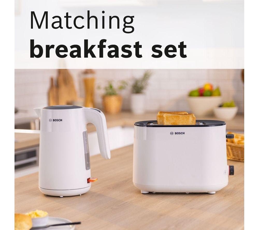 BOSCH MyMoments Delight TAT2M121GB 2-Slice Toaster - White image number 2 of 11