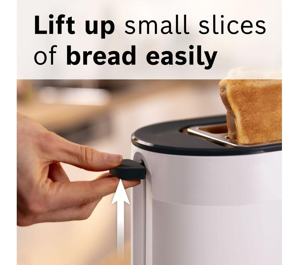 BOSCH MyMoments Delight TAT2M121GB 2-Slice Toaster - White image number 7 of 11
