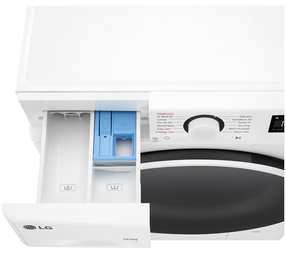 LG Series 4 Pro AI Direct Drive FWY706WWTN1 10 kg Washer Dryer - White image number 13 of 15