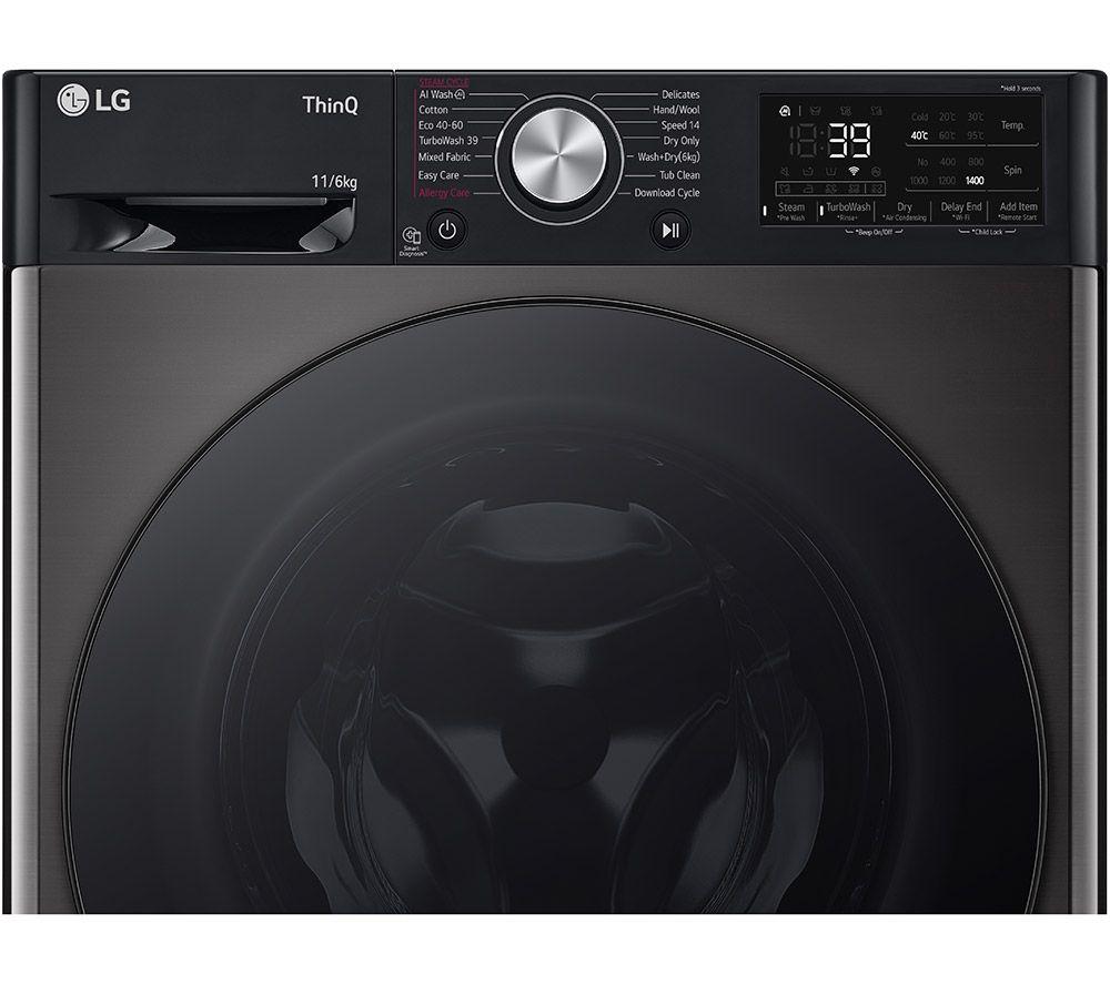 LG Turbowash360 FWY916BBTN1 WiFi-enabled 11 kg Washer Dryer - Black image number 8 of 15