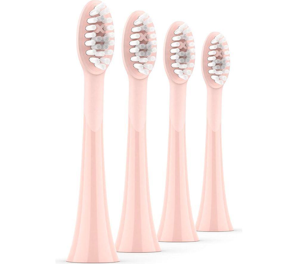 ORDO Sonic Replacement Toothbrush Heads - Pack of 4, Rose Gold