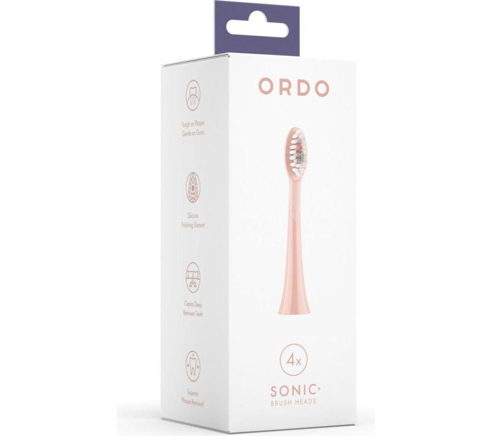 ORDO Sonic+ Replacement Toothbrush Heads - Pack of 4, Rose Gold image number 2 of 4