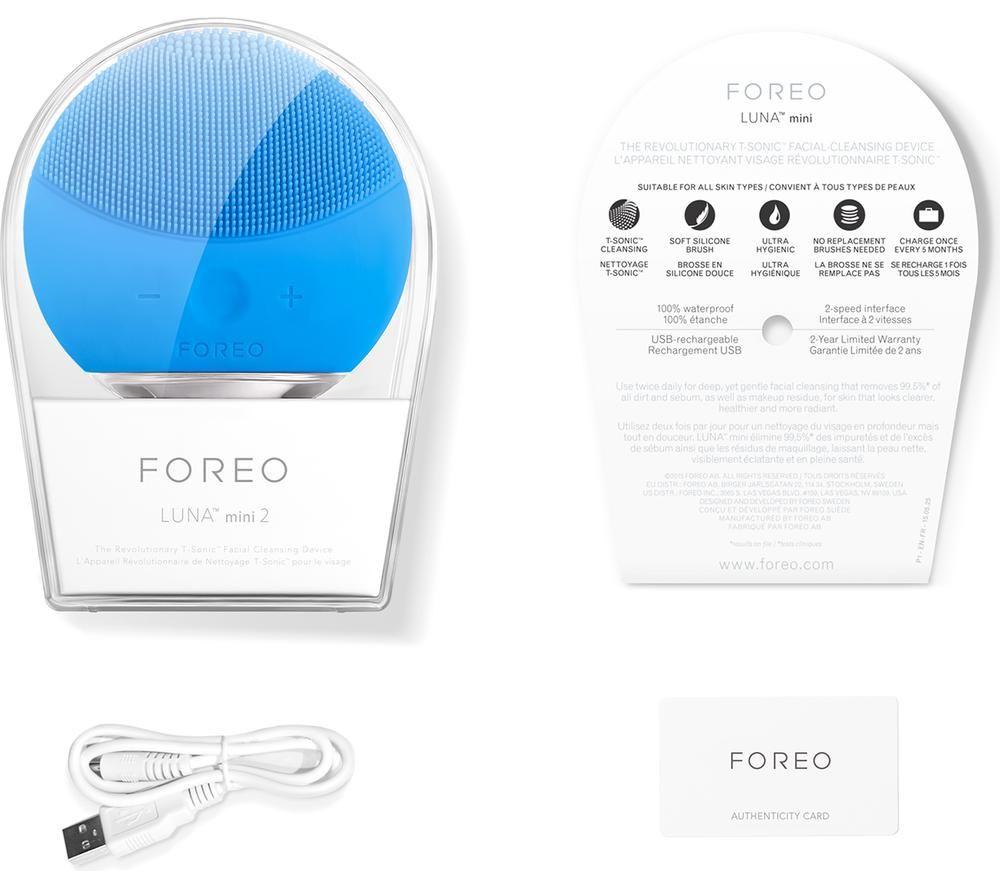FOREO Luna Mini 2 Facial Cleansing Brush - Aquamarine image number 5 of 5