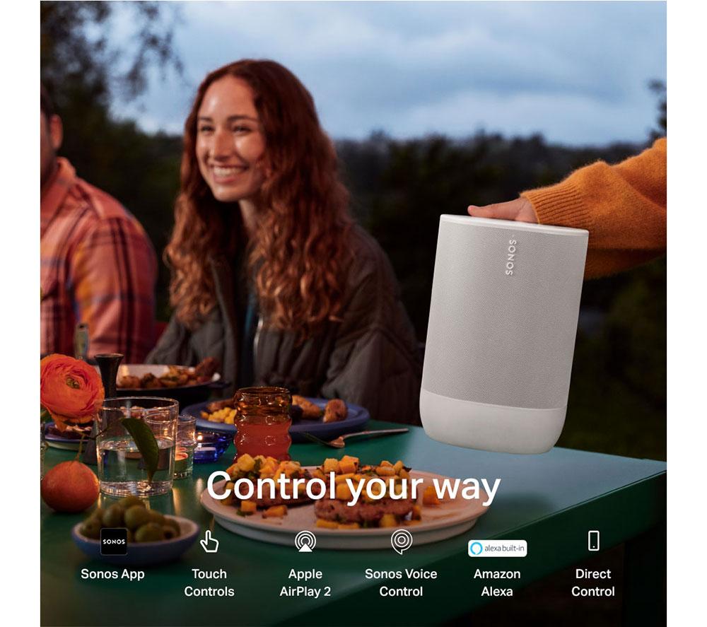 SONOS Move 2 Portable Wireless Multi-room Speaker with Amazon Alexa - Black image number 3 of 8
