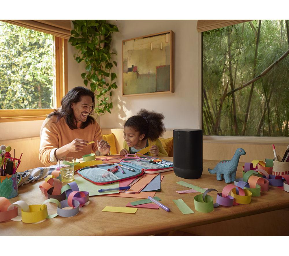 SONOS Move 2 Portable Wireless Multi-room Speaker with Amazon Alexa - Black image number 7 of 8