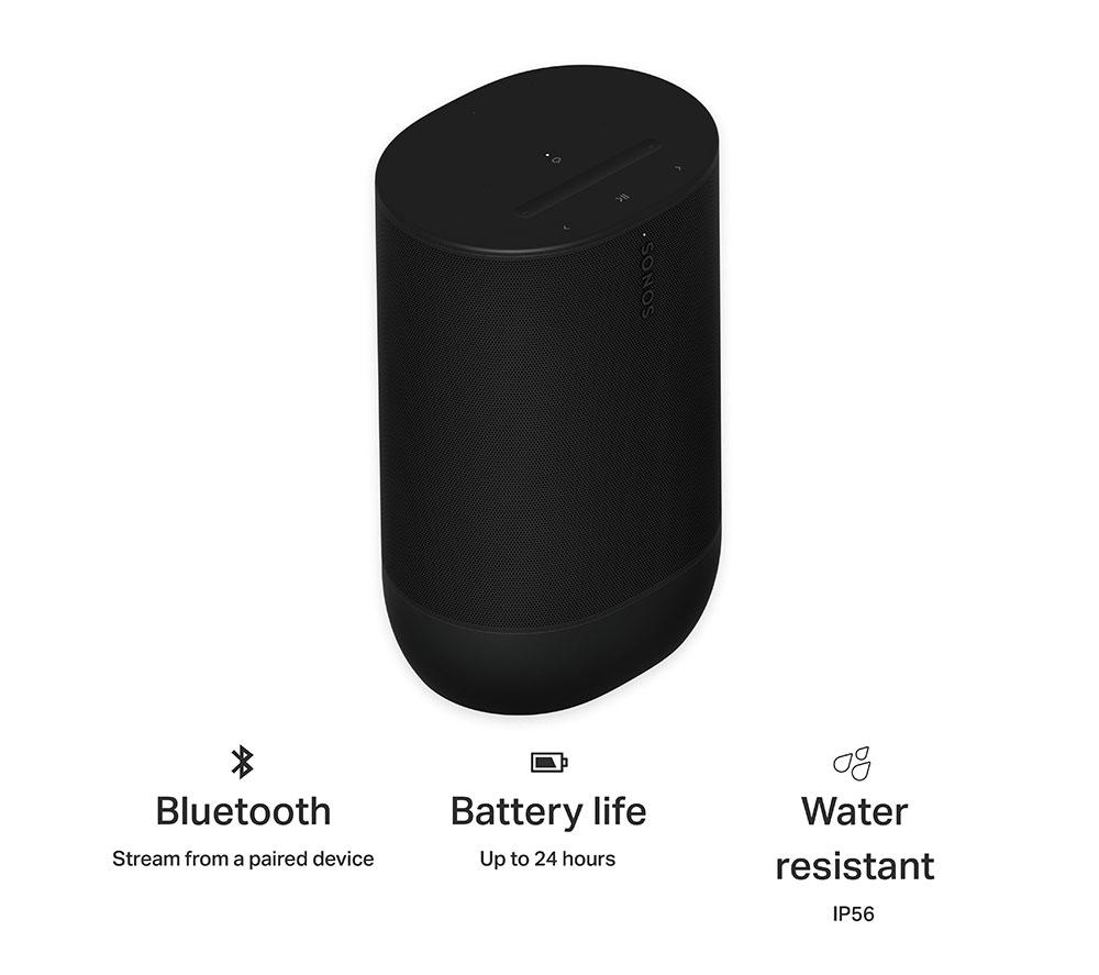 SONOS Move 2 Portable Wireless Multi-room Speaker with Amazon Alexa - White image number 2 of 10