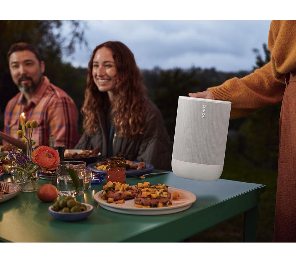 SONOS Move 2 Portable Wireless Multi-room Speaker with Amazon Alexa - White image number 9 of 10