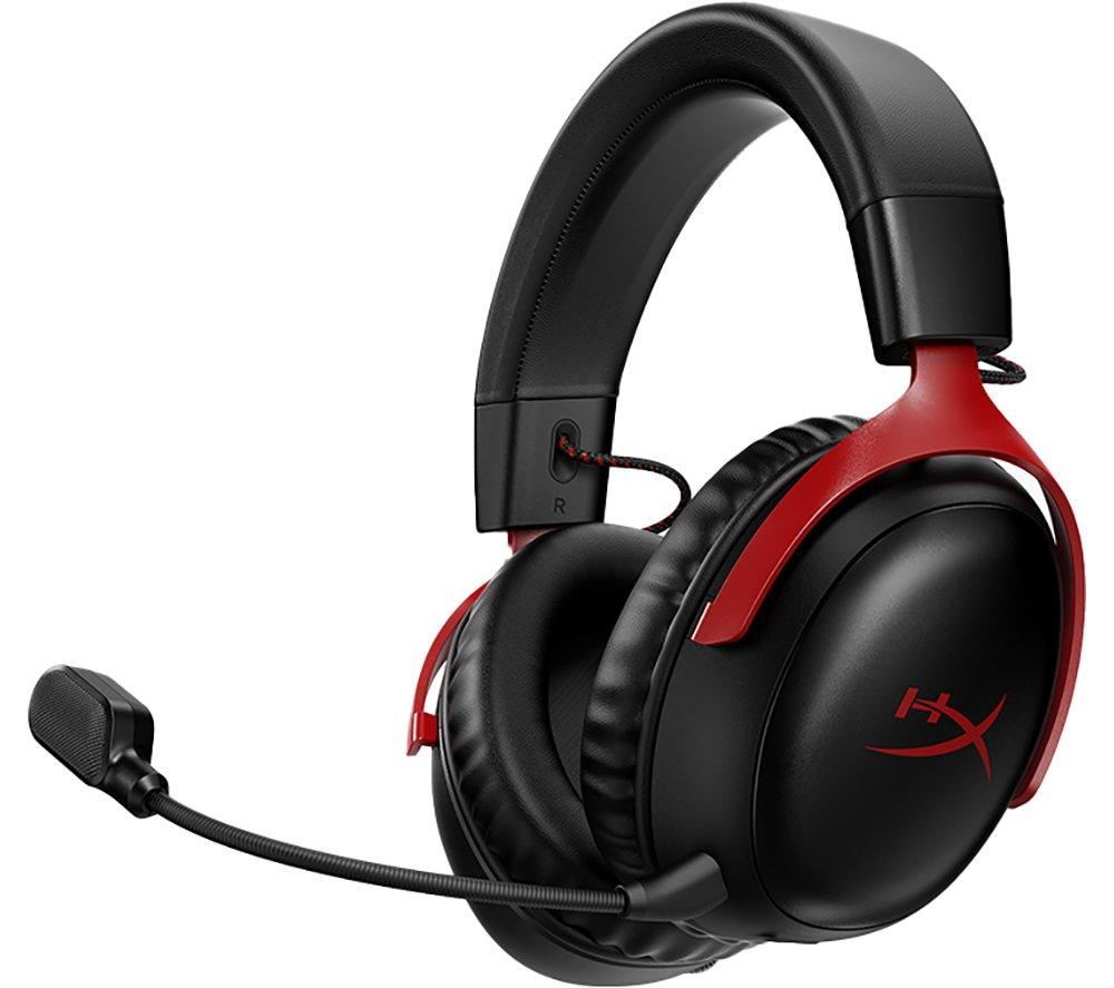 HYPERX Cloud III Wireless Gaming Headset - Black & Red, Black,Red
