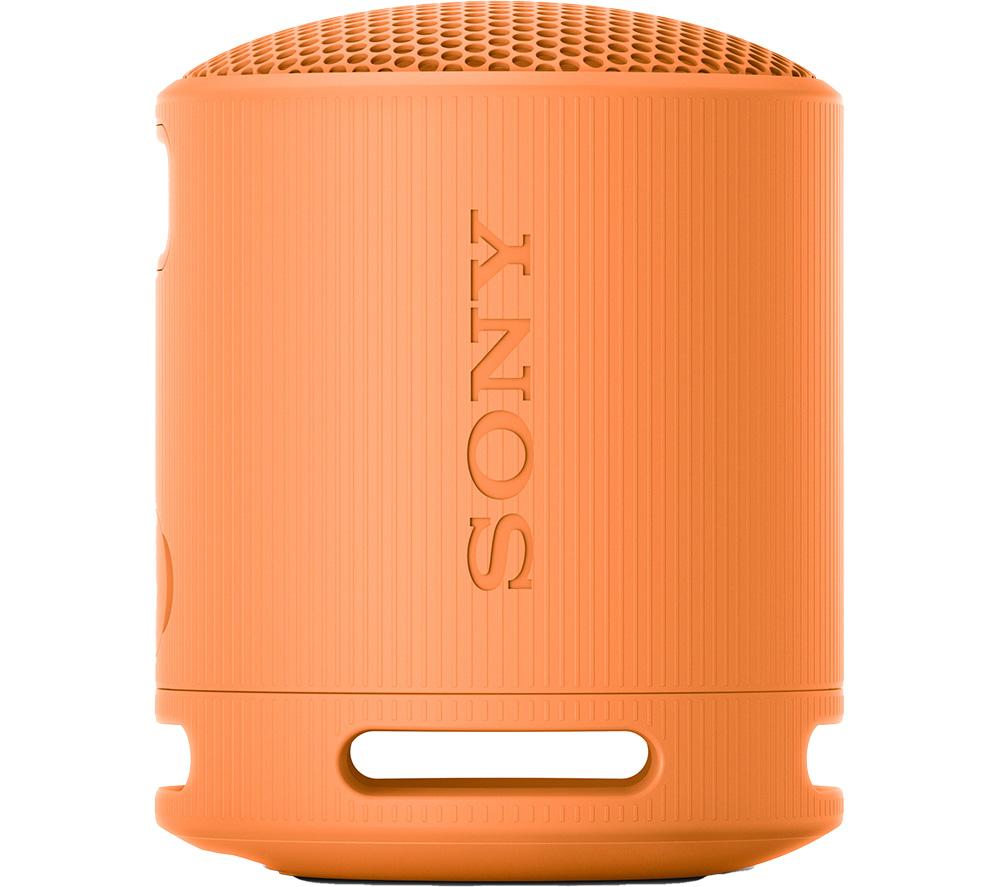 Sony SRS-XB100 - Wireless Bluetooth, Portable, Lightweight, Compact, Outdoor, Travel Speaker, Durable IP67 Waterproof & Dustproof, 16 HR Battery, Strap, Hands-Free Calling, New Model, Orange