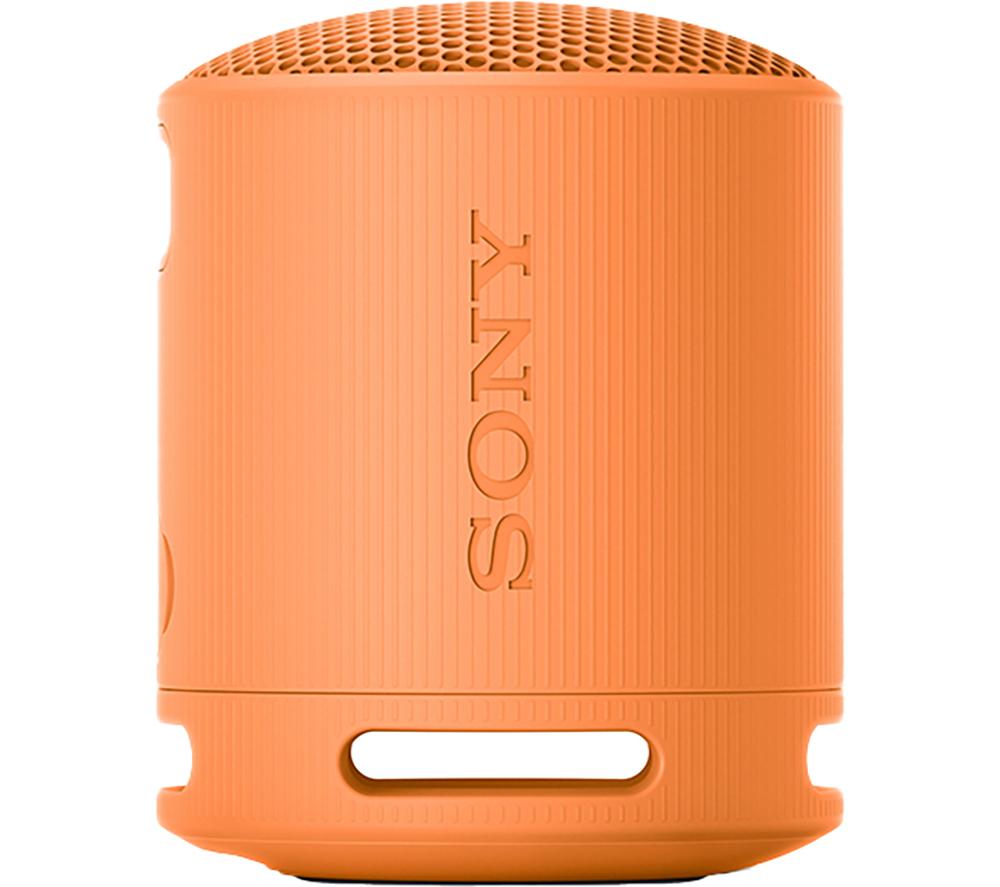 Sony SRS-XB100 - Wireless Bluetooth, Portable, Lightweight, Compact, Outdoor, Travel Speaker, Durable IP67 Waterproof & Dustproof, 16 HR Battery, Strap, Hands-Free Calling, New Model, Orange