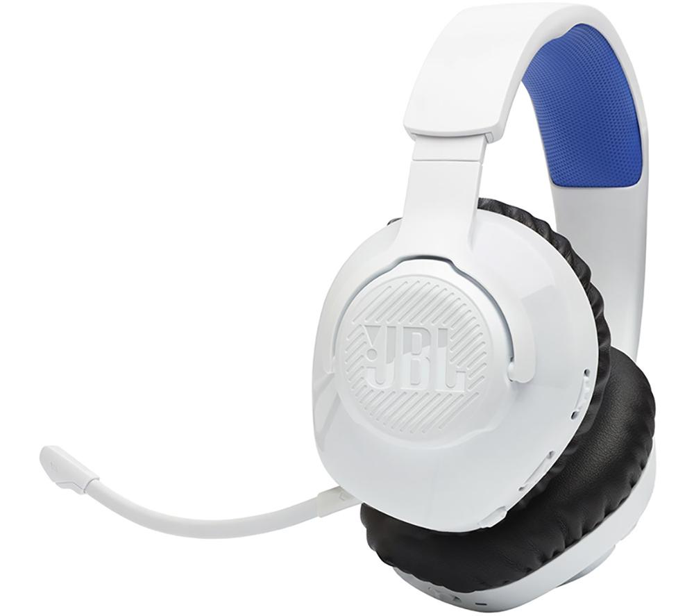 JBL Quantum 360P Wireless Bluetooth Gaming Headset with Microphone for Playstation, Compatible with Other Consoles, 22 Hours Battery Life, White