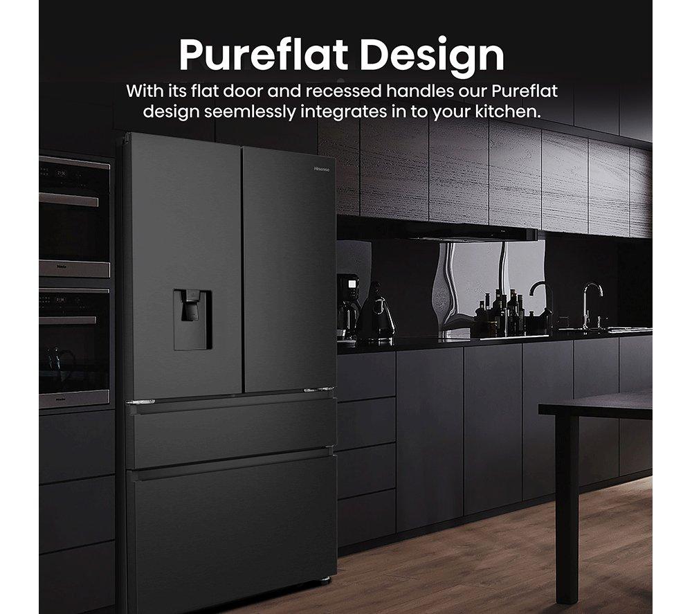 HISENSE PureFlat RF749N4SWFE Fridge Freezer - Black Stainless Steel image number 3 of 13