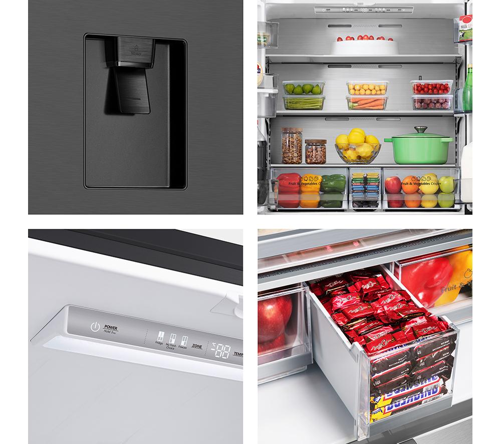 HISENSE PureFlat RF749N4SWFE Fridge Freezer - Black Stainless Steel image number 10 of 13