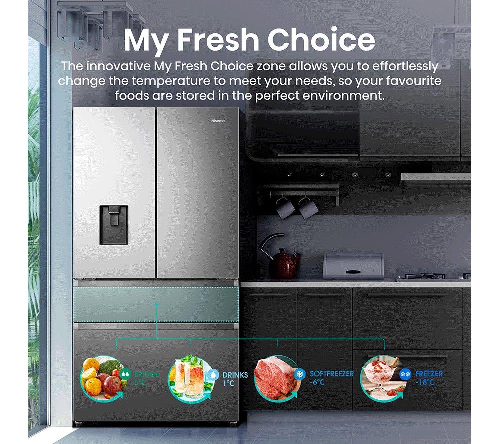 HISENSE PureFlat RF749N4SWSE Smart Fridge Freezer - Stainless Steel image number 4 of 18