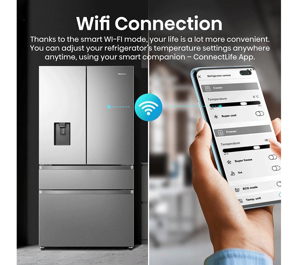 HISENSE PureFlat RF749N4SWSE Smart Fridge Freezer - Stainless Steel image number 5 of 18