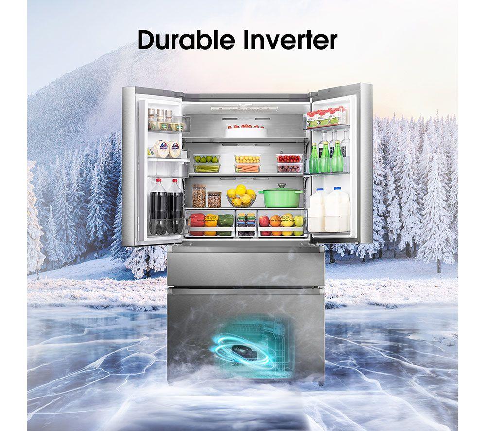HISENSE PureFlat RF749N4SWSE Smart Fridge Freezer - Stainless Steel image number 18 of 18