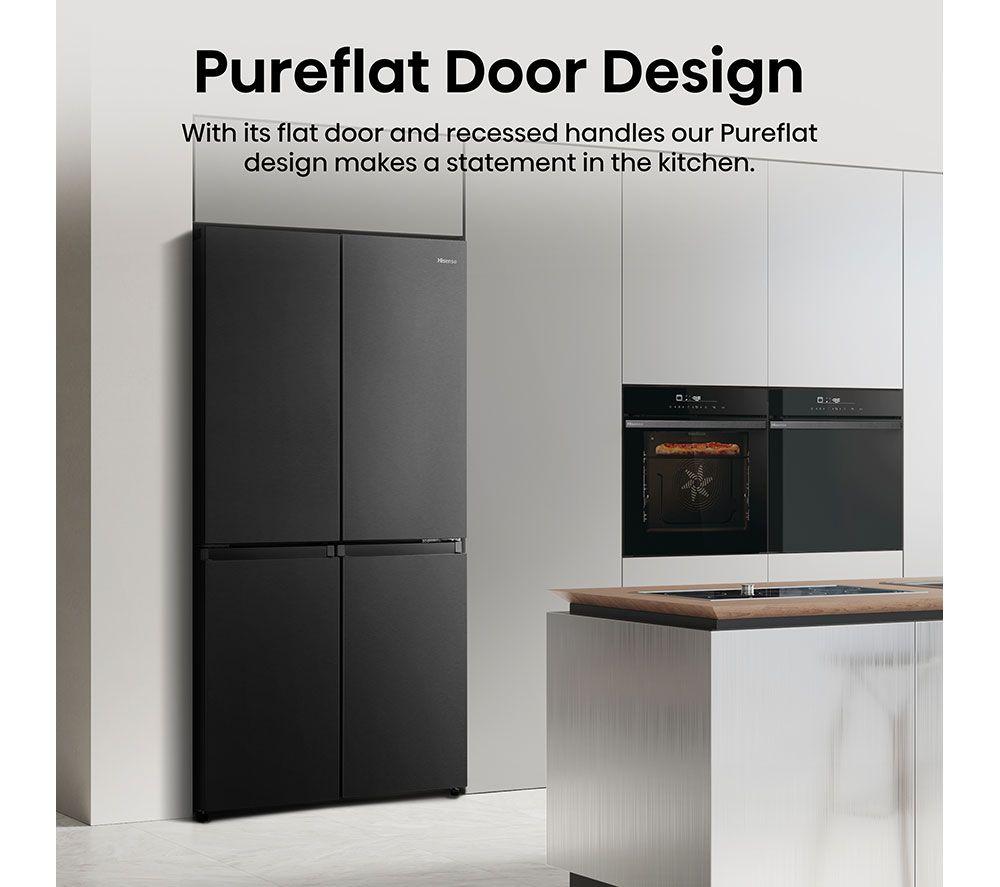 HISENSE PureFlat RQ758N4SAFE Smart Fridge Freezer - Black image number 4 of 11
