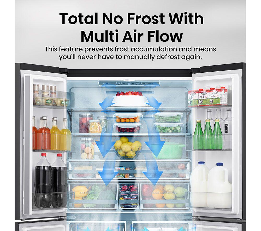 HISENSE PureFlat RQ758N4SAFE Smart Fridge Freezer - Black image number 5 of 11