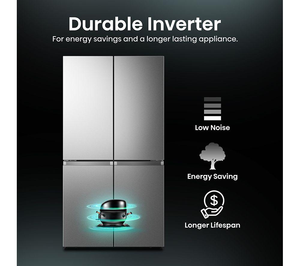 HISENSE PureFlat RQ758N4SASE Smart Fridge Freezer - Stainless Steel image number 8 of 14