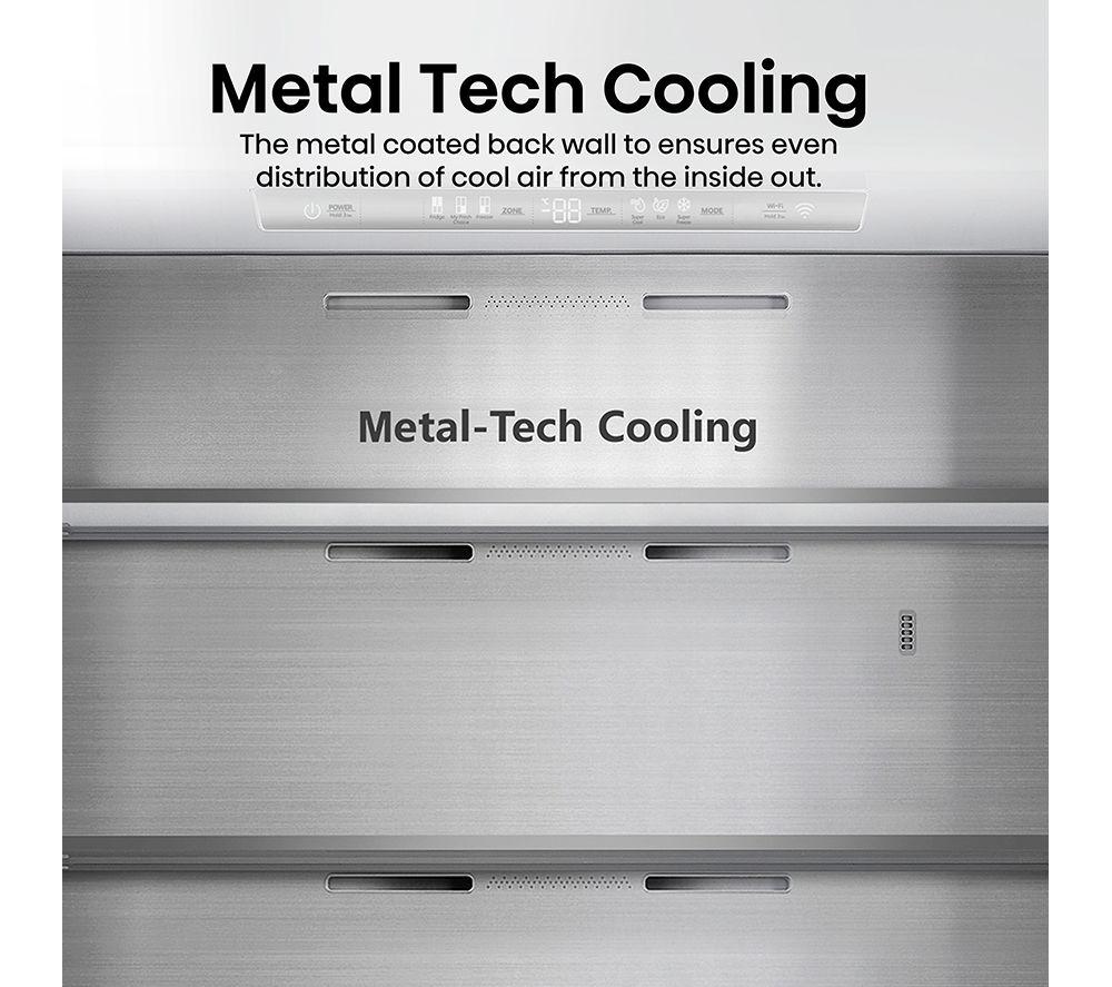 HISENSE PureFlat RQ758N4SASE Smart Fridge Freezer - Stainless Steel image number 9 of 14
