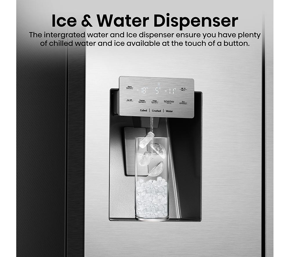 HISENSE PureFlat RQ760N4SASE American-Style Smart Fridge Freezer - Stainless Steel image number 7 of 14