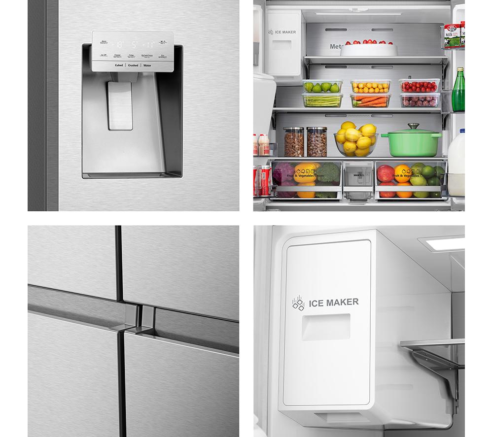 HISENSE PureFlat RQ760N4SASE American-Style Smart Fridge Freezer - Stainless Steel image number 12 of 14