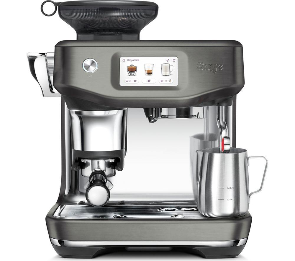 SAGE the Barista Touch Impress SES881 Bean to Cup Coffee Machine - Black Stainless Steel