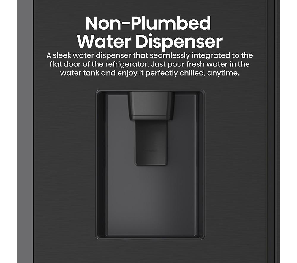 HISENSE PureFlat Slim RF632N4WFE Fridge Freezer - Black Stainless Steel image number 7 of 13