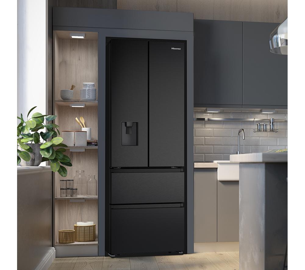 HISENSE PureFlat Slim RF632N4WFE Fridge Freezer - Black Stainless Steel image number 13 of 13