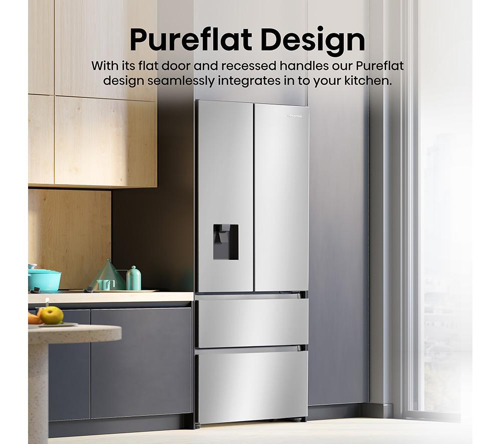 HISENSE PureFlat Slim RF632N4WIE Fridge Freezer - Stainless Steel image number 4 of 26