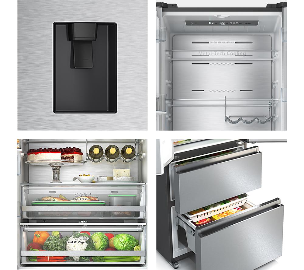 HISENSE PureFlat Slim RF632N4WIE Fridge Freezer - Stainless Steel image number 11 of 26