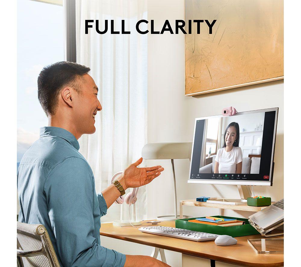 LOGITECH Brio 100 Full HD Webcam - Rose image number 2 of 9