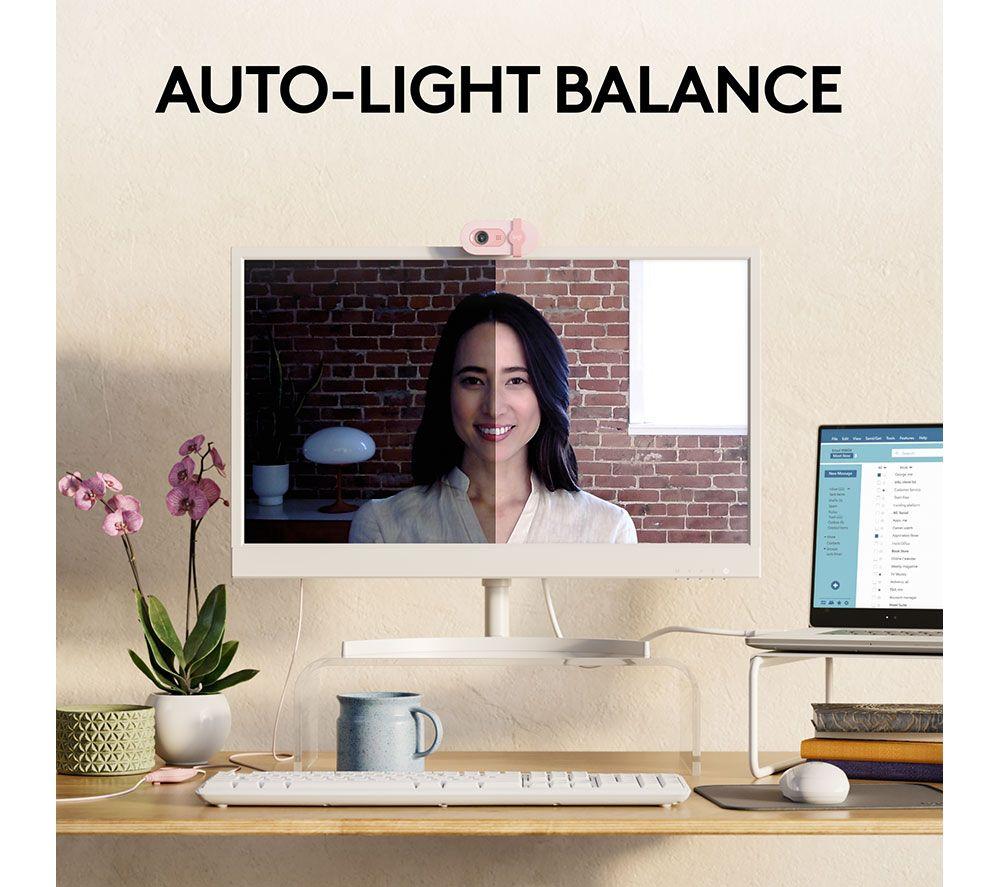 LOGITECH Brio 100 Full HD Webcam - Rose image number 3 of 9